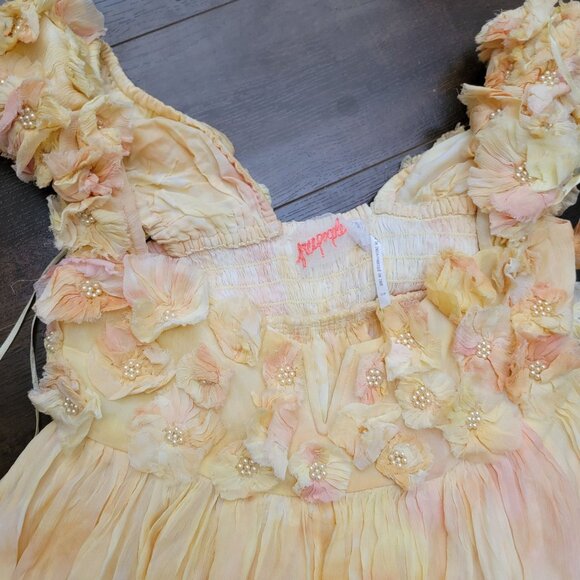 Free People Mango Mambo Maxi Dress Womens S Fairy Enchanting Romance Boho Floral - Picture 6 of 10